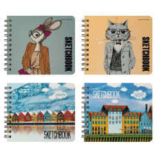 СКЕТЧБУК НА ГРЕБНЕ А6+ 50 Л 200Г/М2 "SKETCHBOOK" ОФСЕТНАЯ БУМАГА 