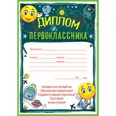 ДИПЛОМ ПЕРВОКЛАССНИКА С АНКЕТОЙ