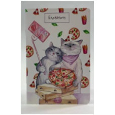 БЛОКНОТ СКОБА А6 40Л ЛИ SWEET CAT SHOP КОТЫ И ПИЦЦА