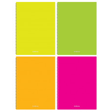 ТЕТРАДЬ 60Л КЛЕТКА А4 "NEON" С ПЛАСТИКОВОЙ ОБЛОЖКОЙ