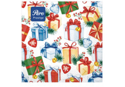 САЛФЕТКИ НОВОГОДНИЕ 33*33 "ПОДАРКИ" 20ШТ