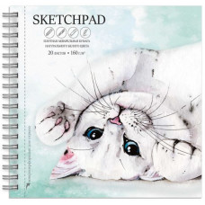 СКЕТЧПАД НА ГРЕБНЕ А5 20 Л 160Г/М2 "ИГРИВЫЙ КОТ" ОФСЕТНАЯ БУМАГА