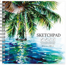 СКЕТЧПАД НА ГРЕБНЕ А5 20 Л 160Г/М2 "РАЙСКИЙ УГОЛОК" ОФСЕТНАЯ БУМАГА