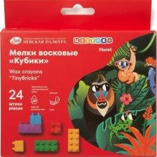 НАБОР ВОСКОВЫХ МЕЛКОВ "КУБИКИ" 24ЦВ