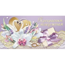 ОТКРЫТКА-КОНВЕРТ "ПРЕКРАСНЫМ МОЛОДОЖЕНАМ!"