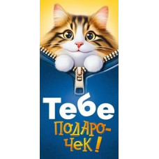 ОТКРЫТКА КОНВЕРТ "ТЕБЕ ПОДАРОЧЕК"