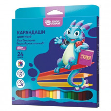 КАРАНДАШИ ЦВЕТНЫЕ "SCHOOLFORMAT" 24 ЦВЕТА