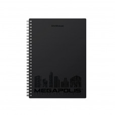 ТЕТРАДЬ 80Л КЛЕТКА "MEGAPOLIS" ЧЕРНАЯ