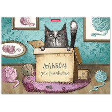 АЛЬБОМ ДЛЯ РИСОВАНИЯ 30 ЛИСТОВ "CAT & BOX" ОФСЕТ