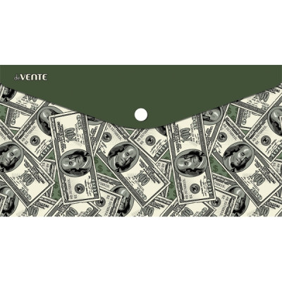 ПАПКА НА КНОПКЕ ЦВ А5 150МКМ TRAVEL-SIZE "DOLLARS"