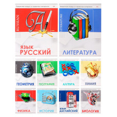 КОМПЛЕКТ ТЕТРАДЕЙ 10 ШТУК 48Л "ГЛЯНЕЦ"