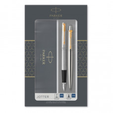 РУЧКА ПОДАР НАБОР PARKER "JOTTER STAINLESS STEEL GT" СИНЯЯ ШАРИКОВАЯ + ПЕРО ЦВЕТ КОРПУСА СЕРЕБРО В ПОДАРОЧНОЙ КОРОБКЕ РУЧКА ПОДАР НАБОР PARKER "JOTTER STAINLESS STEEL GT" СИНЯЯ ШАРИКОВАЯ + ПЕРО ЦВЕТ КОРПУСА СЕРЕБРО В ПОДАРОЧНОЙ КОРОБКЕ