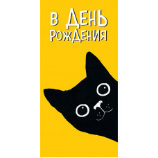 ОТКРЫТКА КОНВЕРТ "В ДЕНЬ РОЖДЕНИЯ"  