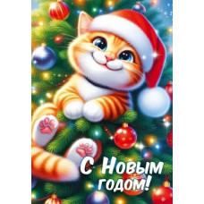 ОТКРЫТКА  БИРКА "С НОВЫМ ГОДОМ" 9.0001441