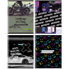 ТЕТРАДЬ 96Л КЛЕТКА "ANTI SOCIAL"