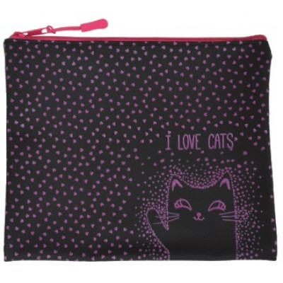 ПАПКА НА МОЛНИИ А5 "I LOVE CATS'' 24*20*1 СМ