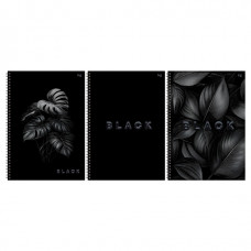 ТЕТРАДЬ 96Л КЛЕТКА А4 НА ГРЕБНЕ "JUST BLACK"