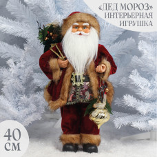 ИГРУШКА ЛЬДИНКА ДЕД МОРОЗ 40СМ КРАСНЫЙ