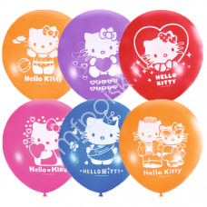 ШАР ВОЗДУШНЫЙ 12" ШЕЛК ПАСТЕЛЬ HELLO KITTY