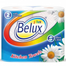 ХИ ПОЛОТЕНЦА БУМАЖНЫЕ BELUX PLUS2Х СЛОЙНЫЕ БЕЛЫЕ 2ШТ