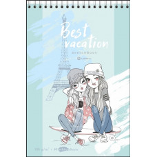 СКЕТЧБУК НА ГРЕБНЕ А5 40 Л 100Г/М2 " BEST VACATION №1" 