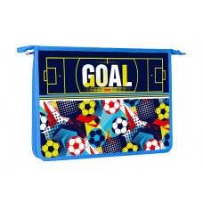 ПАПКА ДЛЯ ТЕТРАДЕЙ НА МОЛНИИ А4 "GOAL!" ПЛАСТИК 34*24*7,5СМ