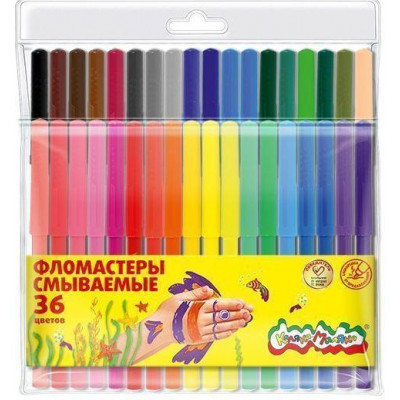 ФЛОМАСТЕРЫ "КАЛЯКА-МАЛЯКА" 36ЦВ