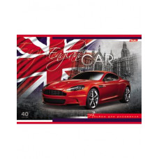 АЛЬБОМ ДЛЯ РИСОВАНИЯ НА СКОБЕ 40 ЛИСТОВ "COUNTRY CARS" 