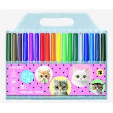 ФЛОМАСТЕРЫ "NEED MORE CATS" 18 ЦВЕТОВ