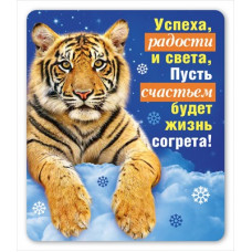 МАГНИТИК ВИНИЛОВЫЙ "ТИГР НА СНЕГУ"