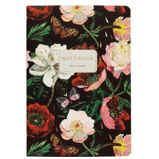 ТЕТРАДЬ 40Л КЛЕТКА "ФЛОРА.ПИОНЫ НА ЧЁРНОМ"