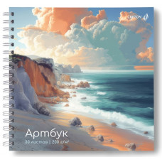 АРТБУК НА ГРЕБНЕ А5 30 Л 200Г/М2 "ДЫХАНИЕ ОКЕАНА"