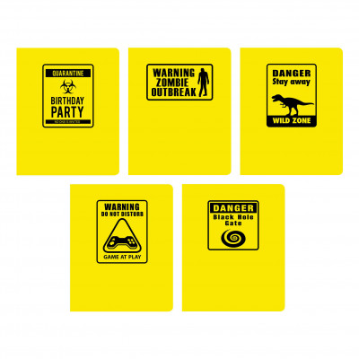 ТЕТРАДЬ 48Л КЛЕТКА "TOTAL YELLOW. DANGER"
