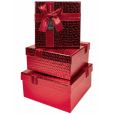 КОРОБКА ПОДАРОЧНАЯ КВАДРАТНАЯ 19*19*9,5 СМ