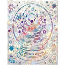 НАКЛЕЙКА НОВОГОДНЯЯ ВИТРАЖ 15,5*17,5СМ "СНЕЖНЫЙ ШАР"