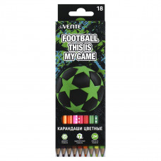 КАРАНДАШИ ЦВЕТНЫЕ "FOOTBALL" 2М 18 ЦВ КАРАНДАШИ ЦВЕТНЫЕ "FOOTBALL" 2М 18 ЦВ