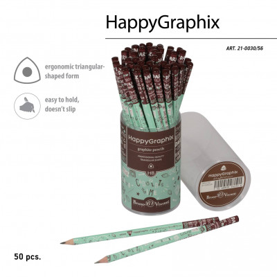 КАРАНДАШ НВ "HAPPYGRAPHIX. КОФЕМАНИЯ. МЯТНЫЙ КАПУЧИНО"