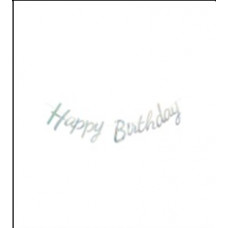 ГИРЛЯНДА-ФОЛЬГА "HAPPY BIRTDAY" СЕРЕБРО 200СМ