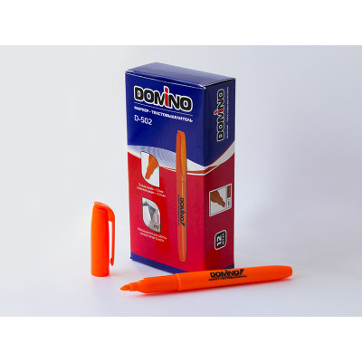 МАРКЕР ТЕКСТОВЫДЕЛИТЕЛЬ DOMINO D-502 HIGHLIGHTER ОРАНЖЕВЫЙ