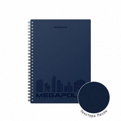 ТЕТРАДЬ 80Л КЛЕТКА "MEGAPOLIS" СИНЯЯ