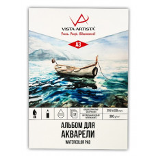 АЛЬБОМ ДЛЯ АКВАРЕЛИ НА СКЛЕЙКЕ А3 12Л "VISTA-ARTISTA" 300Г/М2 СРЕДНЕЗЕРНИСТАЯ АЛЬБОМ ДЛЯ АКВАРЕЛИ НА СКЛЕЙКЕ А3 12Л "VISTA-ARTISTA" 300Г/М2 СРЕДНЕЗЕРНИСТАЯ