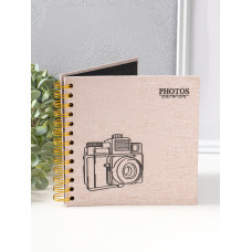 ФОТОАЛЬБОМ 20Л 17,5*17,5СМ "ФОТОАППАРАТ.БЕЖЕВЫЙ"