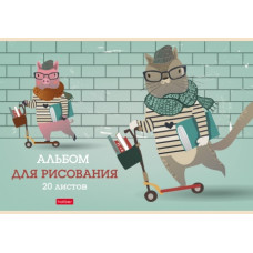 АЛЬБОМ ДЛЯ РИСОВАНИЯ НА СКОБЕ 20 ЛИСТОВ "I LIKE" 