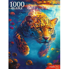 ПАЗЛЫ 1000 ЭЛЕМЕНТОВ "ЛЕОПАРД ПОД ВОДОЙ" ПАЗЛЫ 1000 ЭЛЕМЕНТОВ "ЛЕОПАРД ПОД ВОДОЙ"