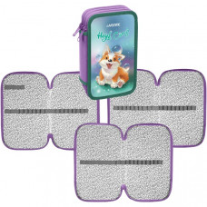 ПЕНАЛ КАРКАСНЫЙ ЧЕТЫРЕХСТВОРЧАТЫЙ "HEY CORGI" 20,5*12*6СМ