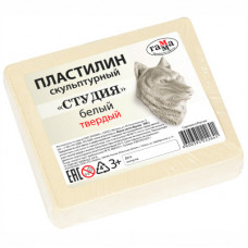 ПЛАСТИЛИН СКУЛЬПТУРНЫЙ ТВЕРДЫЙ ГАММА 500Г БЕЛЫЙ
