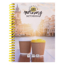 СКЕТЧБУК НА ГРЕБНЕ А6 40Л 100Г/М2 "GOOD MORNING CITY" ОФСЕТНАЯ БУМАГА