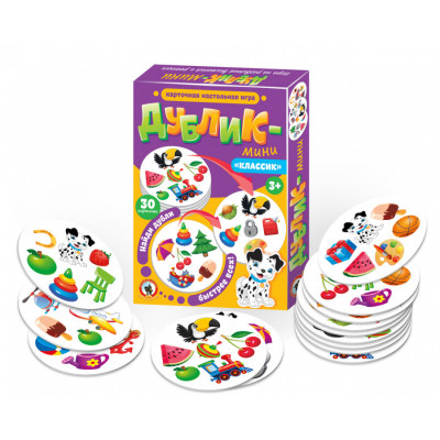 ИГРА НАСТОЛЬНАЯ ДУБЛИК-МИНИ 30 КАРТОЧЕК