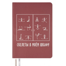 ЕЖЕДНЕВНИК A5 deVENTE 160Л 145X205ММ "MESSAGE. СКЕЛЕТЫ В МОЕМ ШКАФУ"