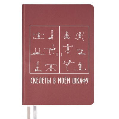 ЕЖЕДНЕВНИК A5 deVENTE 160Л 145X205ММ "MESSAGE. СКЕЛЕТЫ В МОЕМ ШКАФУ"